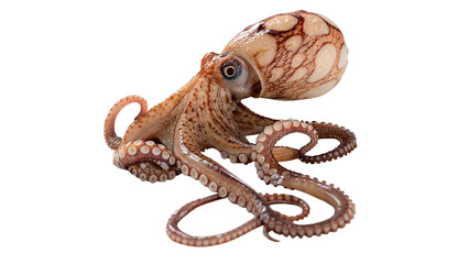 Fresh raw octopus sea product culinary cooking ingredient isolated on transparent background © Roksana