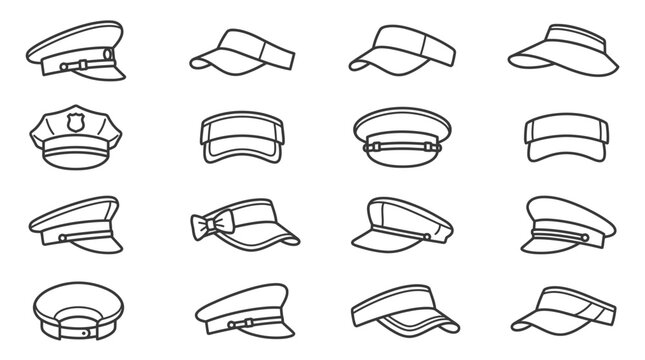 Variety of Different Hats for Men.