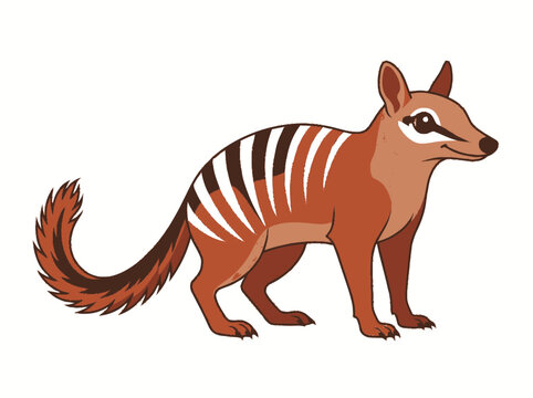Cute Cartoon Numbat Marsupial Animal Illustration