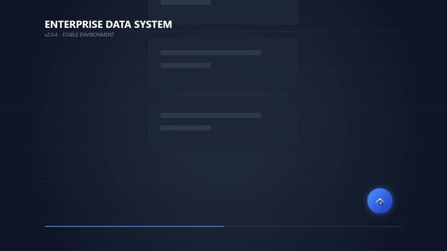 Modern software user interface dashboard displaying enterprise data system