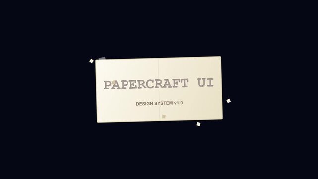 Papercraft UI Design System Concept Animated on a Cream Background