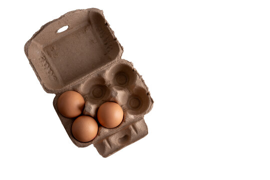 eggs in a box carton on a transparent background	