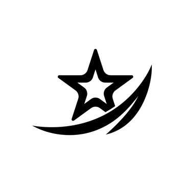 Abstract Star Logo Vector Illustration with Golden 3D Symbol Icon Bright Award Design Element for Web Branding and Christmas Decoration