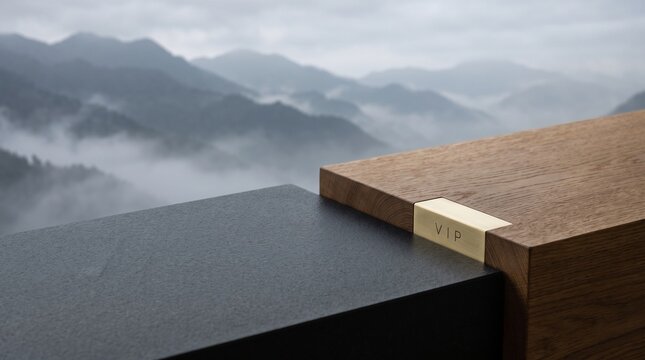 VIP Access Card on Luxury Wood Table