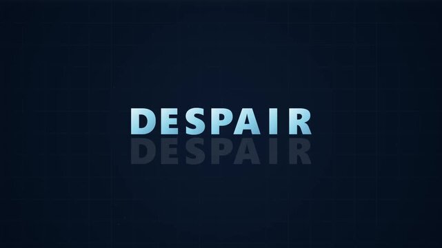 Text Animation Transitioning Between Hope And Despair Concept Words