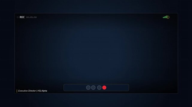 Digital Video Recording Overlay Interface with Camera Rec UI Elements