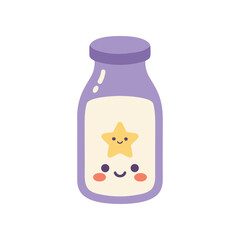 Jar with smiling star design face.