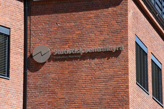 OSLO, NORWAY - MAY 7, 2026: Statistics Norway (Norwegian: Statistisk sentralbyra, SSB) office in Oslo, Norway.