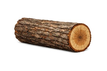 Obraz premium Isolated natural wooden log piece