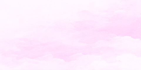 Fototapeta premium Soft pink watercolor background with white clouds vector illustration for design