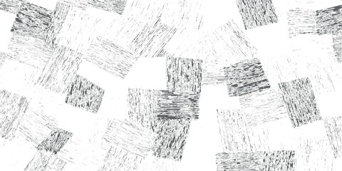 Fototapeta premium Grunge textured background with scratched rectangles and abstract shapes in black and white for design and decoration