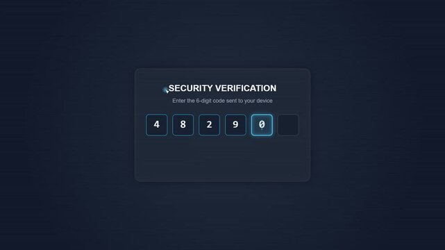 User entering a 6-digit security verification code on a computer screen