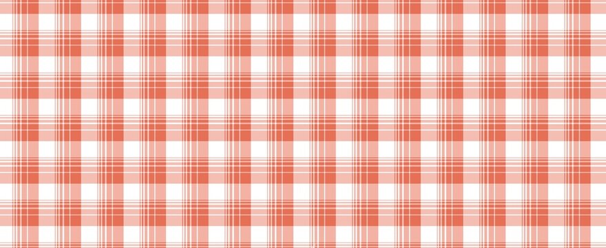 Coral Gingham Plaid Background &ndash; Cozy Vintage Checkered Pattern for Autumn and Halloween