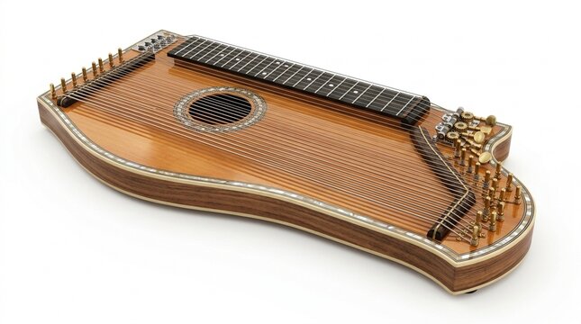 Traditional Hammered Dulcimer Musical Instrument Close-up