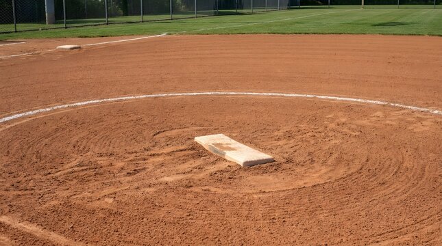 Aversiveivedal Pitch Circle Layout with Batting Plate on Infield