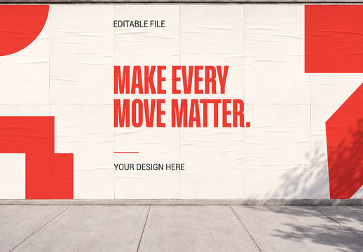 Modern Building Wall Billboard Mockup