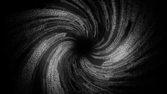 Black and white spiral noise vortex