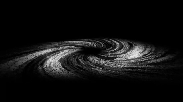 Monochromatic 3D spiral galaxy render