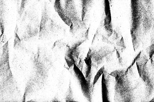 Crumpled paper texture background with rough folds and distressed grunge effect, ideal for graphic design projects, photo overlays
