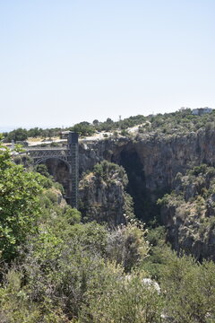 Observation Elevator and Viewing Platform Over Cennet Cehennem Sinkholes in Mersin, Turkey