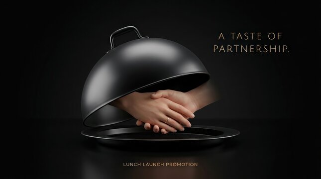A Partnership Served on a Plate with Hands Holding Food