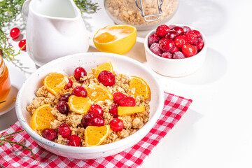 Winter granola with cranberry and orange © ricka_kinamoto