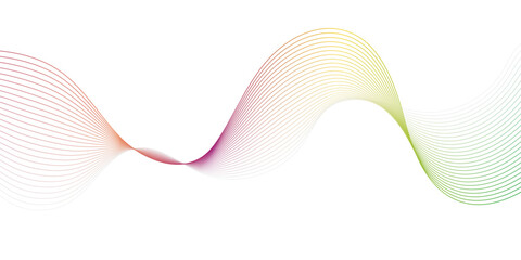 Fototapeta premium Luxury Colorful Gradient Abstract Flowing Wave Lines on White Minimal Creative Background Design.