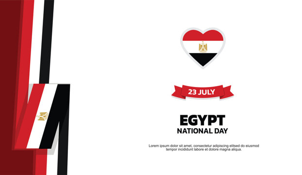 Egypt National Day Minimal Banner Template July 23 Celebration