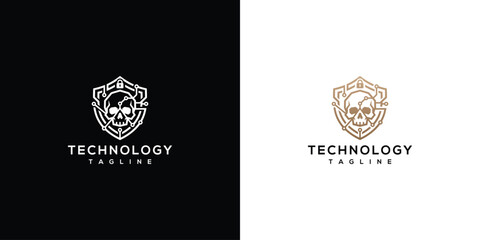 Skull Shield Technology Logo Concept © Ilinois