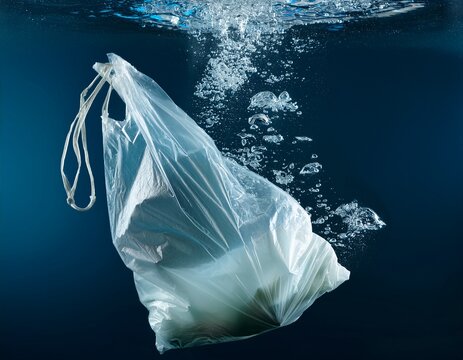 a biodegradable bag breaks down in water highlighting the need for sustainable everyday choices