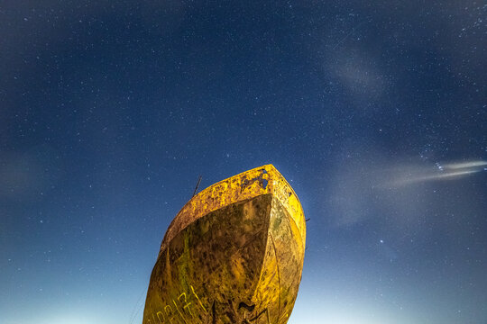 View of Vita Nova under clear skies after rain at Cumbrian Coast on 5th March 2022