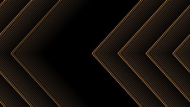Abstract dark background lined chevron patterns forming angled arrows toward center animation