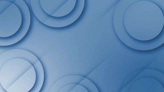 Minimal abstract background with soft overlapping paper circles and clean shadows animation
