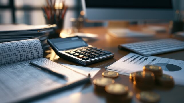 Accounting ledger bookkeeping tax compliance accuracy transparency audit readiness close up classic business theme realistic Manipulation accountant workspace with desktop computer. 