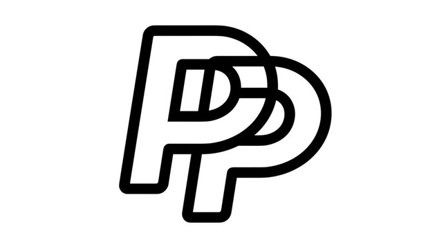 Modern Interlocking Double P Letter Logo Design.