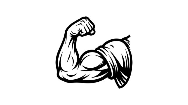Muscular Arm Flexing Bicep Muscle 1.
