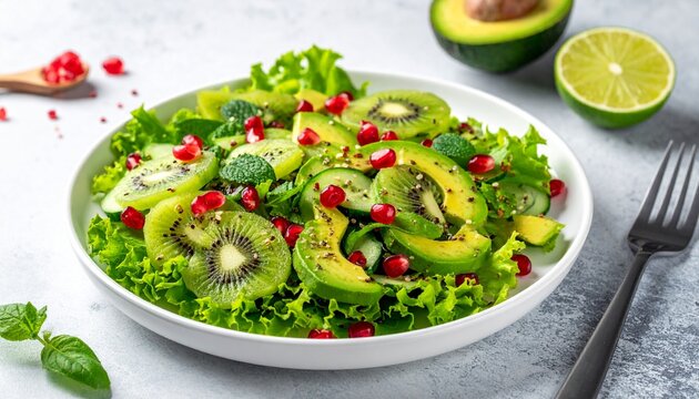 Kiwi-Salat mit Avocado