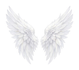 Fototapeta premium PNG Elegant white angelic wings illustration.