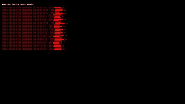Critical Server Under Attack Warning - Cybersecurity Threat Alert