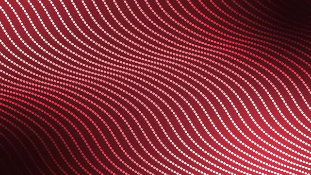 Abstract wavy pattern of dotted lines on gradient background animation