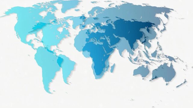 Motion graphics world map for business. Modern world map 4K