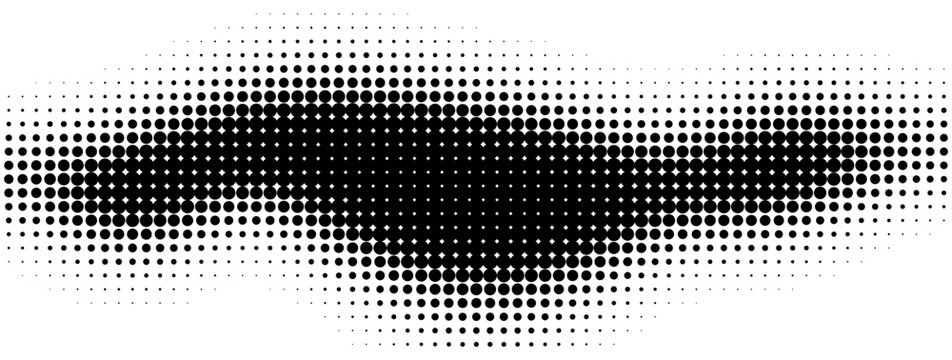 Halftone square pattern wave, black and white pixelated gradient texture, abstract geometric halftone vector for modern graphic design