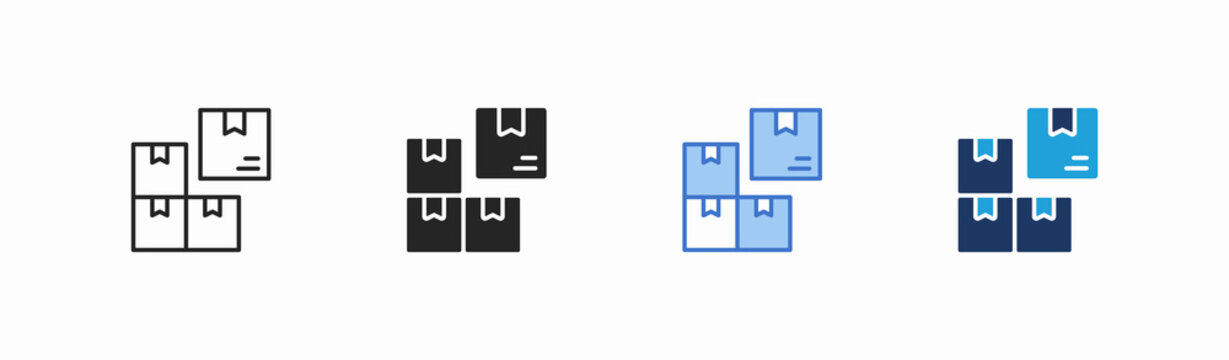 Set of modular product icon collection in multiple style. Icon suitable for web and mobile application