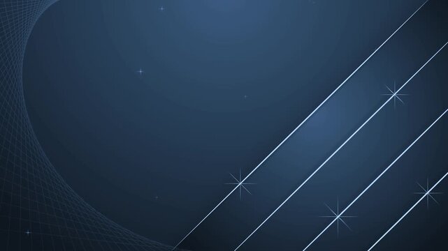 Background with gold diagonal lines shape animation, Elegant dark background with diagonal gold lines and subtle star-like sparkles