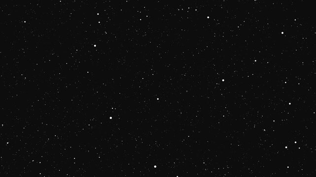 Bright white stars scattered in the dark black night sky of deep outer space 4K Motion Video