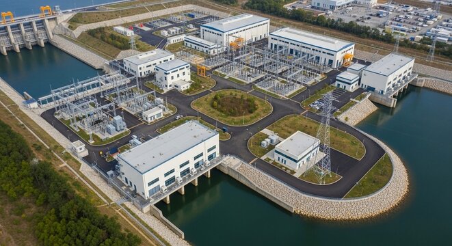Integrated Hydroelectric Dam Power Plant Complex Generating Sustainable Energy