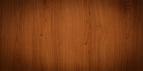 Obraz premium A rich, warm brown wooden plank surface with visible grain patterns creates a natural and textured background, perfect for rustic or elegant designs.