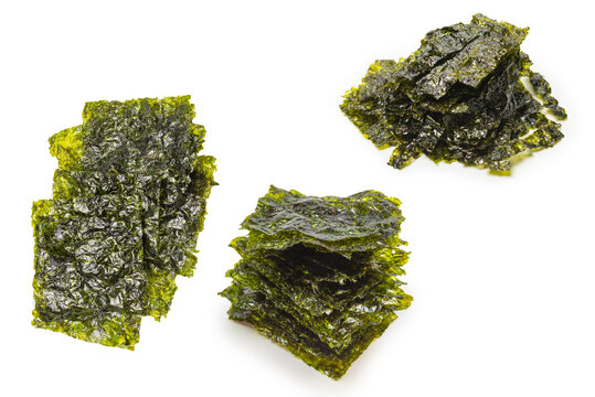 Nori seaweed isolated on white.