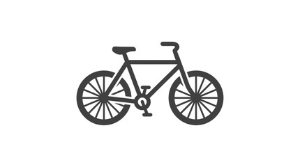 Fototapeta premium Black bicycle with two wheels.