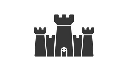 Black silhouette of a castle. © mamah